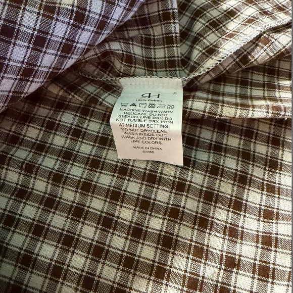 NWT RIHOAS Coffee Gingham Mini Dress - Picture 12 of 15